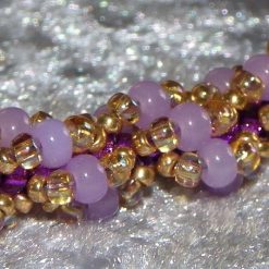 Purple and Gold Spiral Rope Bracelet 6