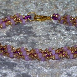 Purple and Gold Spiral Rope Bracelet 8