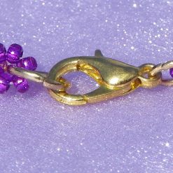 Purple and Gold Spiral Rope Bracelet 3