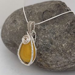 Yellow Jade Wrapped Necklace 3 Yellow Jade Wrapped Necklace 3