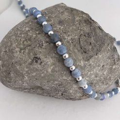 Long Blue Agate Necklace 6 Long Blue Agate Necklace 6