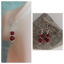 Red Carnelian Drop Earrings