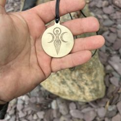Brass Spiral Goddess Pendant