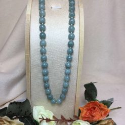 Natural Jade Gemstone Necklace Sterling Silver