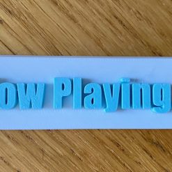 Now Playing (White with Blue)