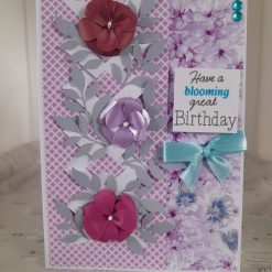 3D flower trellis "Have a blooming great Birthday" a