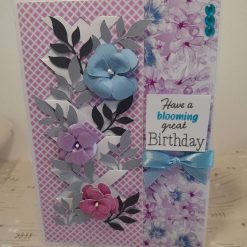 3D flower trellis "Have a blooming great Birthday" c
