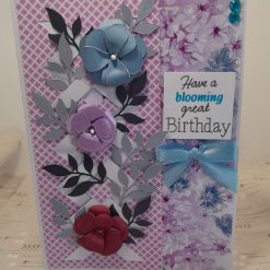 3D flower trellis "Have a blooming great Birthday" e