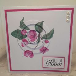 Cherry blossom "LET LOVE Bloom" anniversary card - PPC005