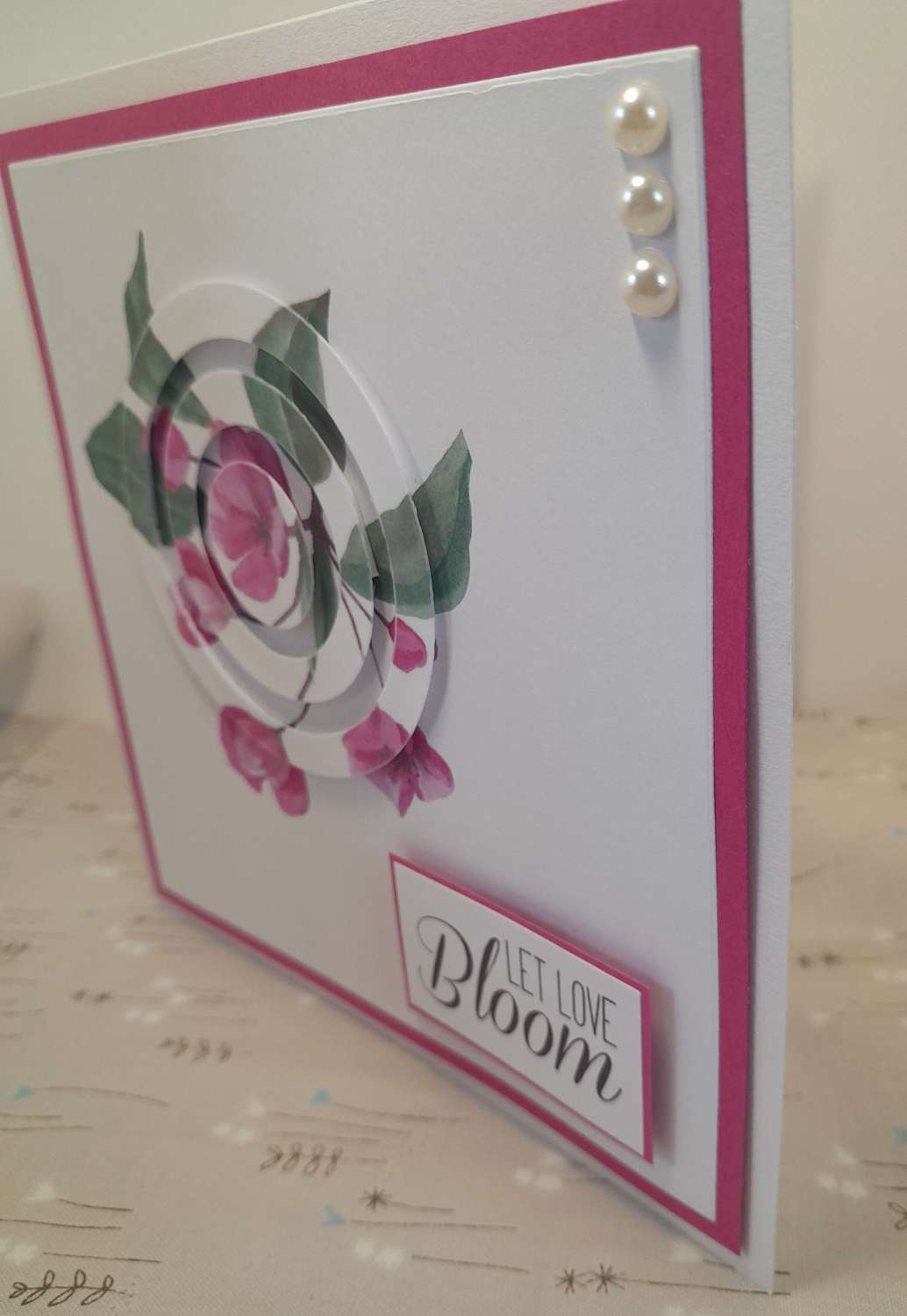 Cherry blossom "LET LOVE Bloom" anniversary card - PPC005 Cherry blossom "LET LOVE Bloom" anniversary card - PPC005
