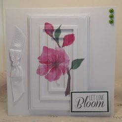 Cherry blossom "LET LOVE Bloom" anniversary card - PPC006