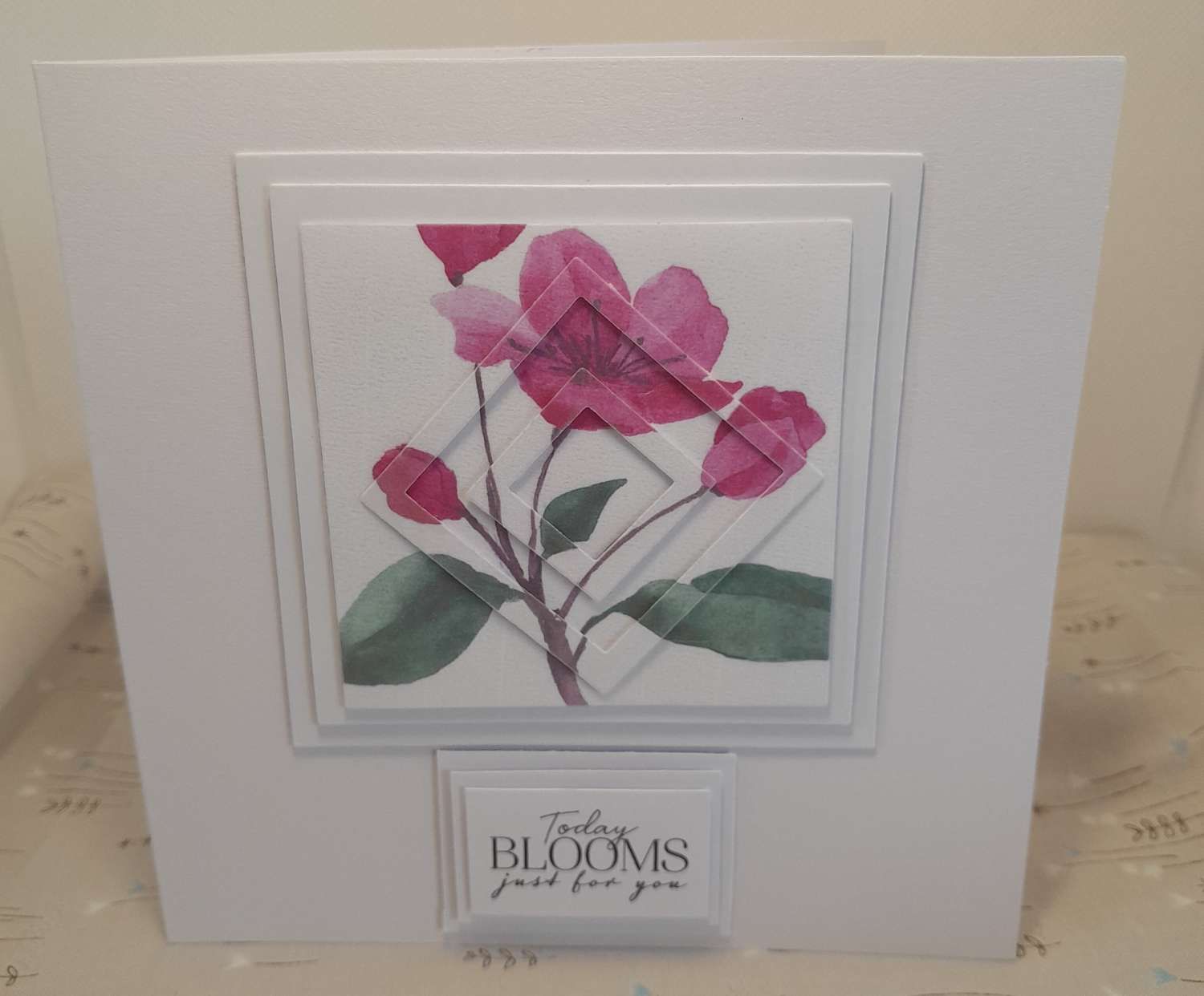 Cherry blossom "Today BLOOMS just for you" birthday card - PPC010 Cherry blossom "Today BLOOMS just for you" birthday card - PPC010