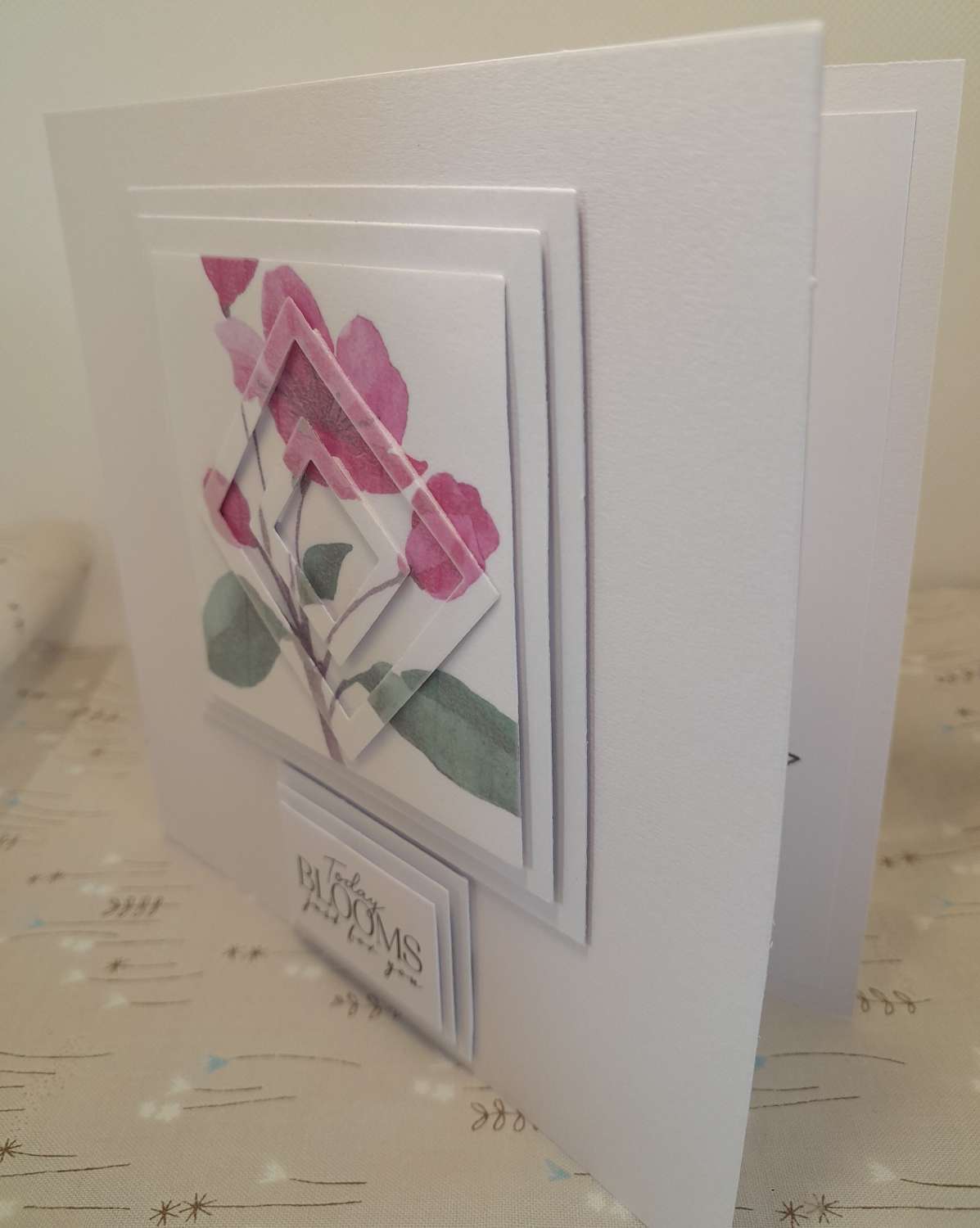 Cherry blossom "Today BLOOMS just for you" birthday card - PPC010 Cherry blossom "Today BLOOMS just for you" birthday card - PPC010