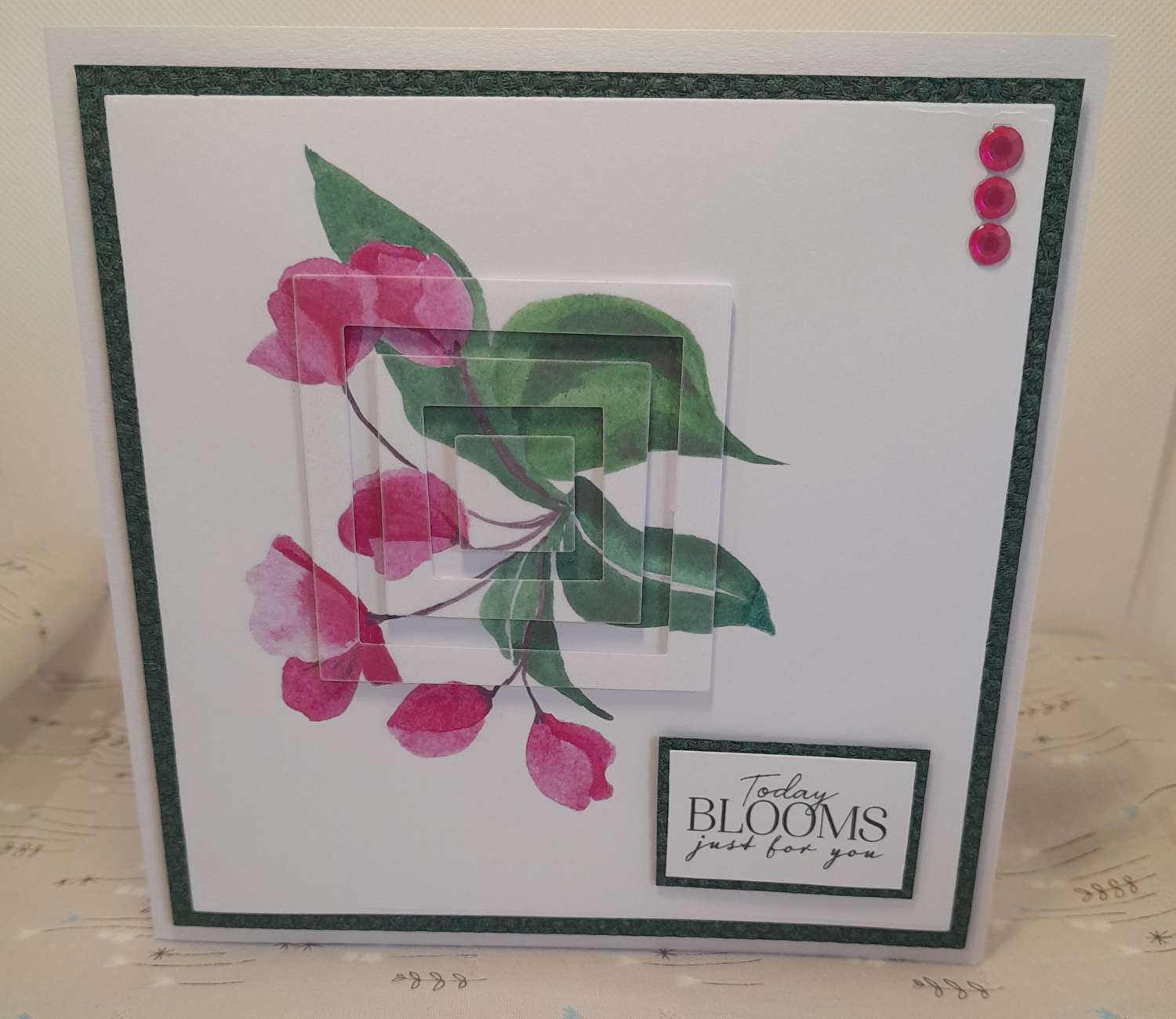Cherry blossom "Today BLOOMS just for you" birthday card - PPC011 Cherry blossom "Today BLOOMS just for you" birthday card - PPC011