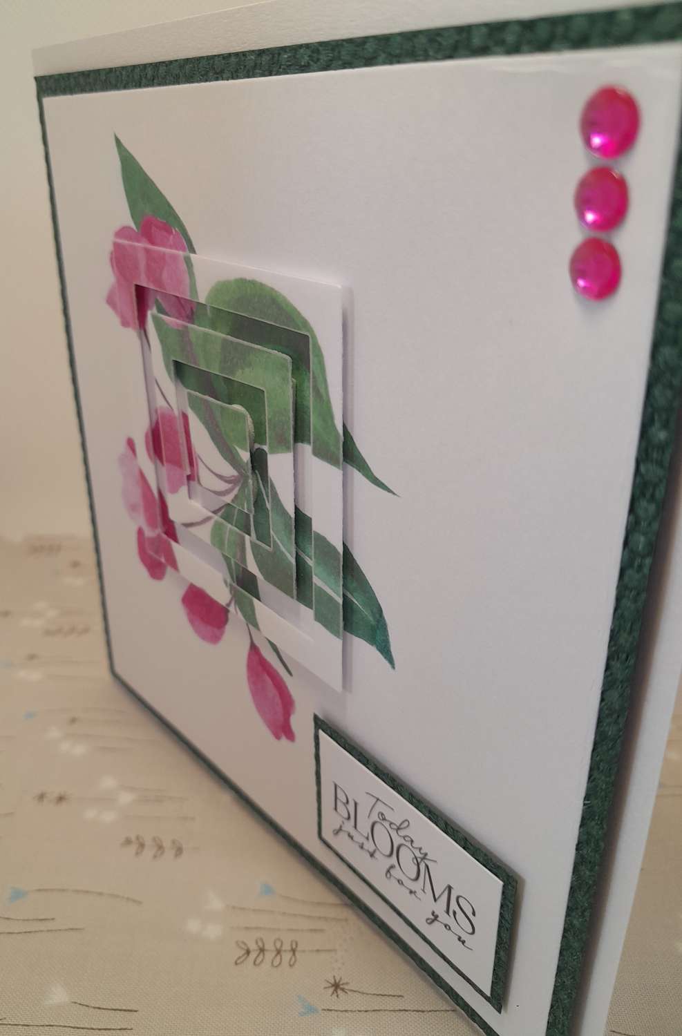 Cherry blossom "Today BLOOMS just for you" birthday card - PPC011 Cherry blossom "Today BLOOMS just for you" birthday card - PPC011