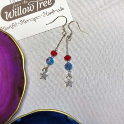 Murano Glass Bead Drop Earrings