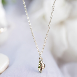 A Beautiful Sterling Silver Seashell Pendant Necklace 3