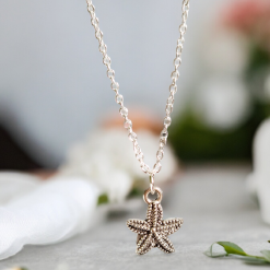 A Beautiful Sterling Silver Starfish Pendant Necklace 1 A Beautiful Sterling Silver Starfish Pendant Necklace 1