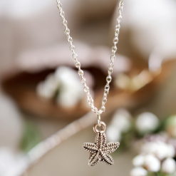 A Beautiful Sterling Silver Starfish Pendant Necklace 4 A Beautiful Sterling Silver Starfish Pendant Necklace 4