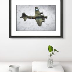 B-17 Bomber Watercolour Fine Art Print; Flying Fortress: Sally-B
