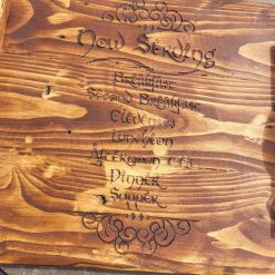 Rustic Engraved Tray -Celtic Knot with metal or leather handles - message me your preference re. handles, stain and finish