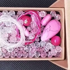 This is jewellery making kit number 4 B pink