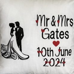 Personalised Embroidered Mr & Mrs Cushions