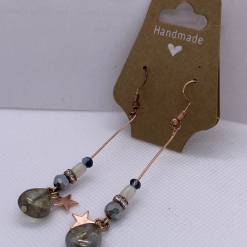 Bronze & Opalite Glow Drop Earrings