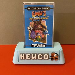 Hewco Cassette Display Stand with Plaque - Light Blue