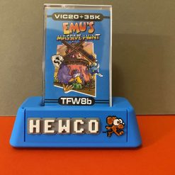Hewco Cassette Display Stand with Plaque - Blue