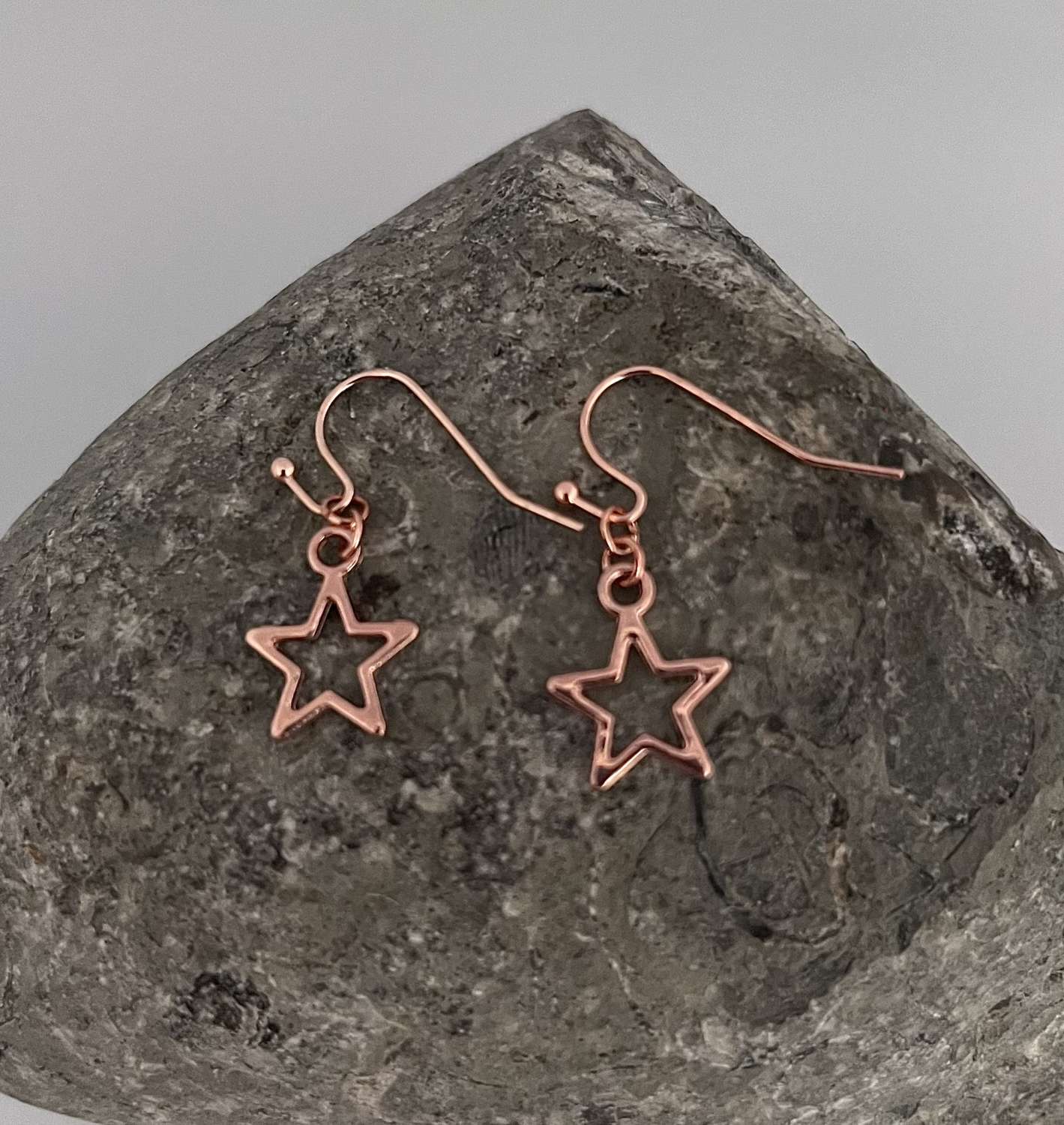 IMG_0666 Rose Gold Star Earrings 2
