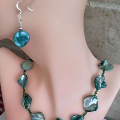 Green Mother Of Pearl Jewellery Set