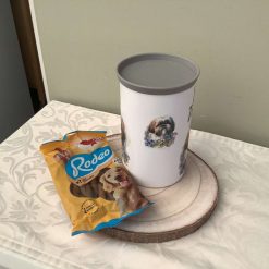 HANDMADE DECOUPAGED GLASS DOG TREAT JAR SHIH TZU DESIGN 3 HANDMADE DECOUPAGED GLASS DOG TREAT JAR SHIH TZU DESIGN 3