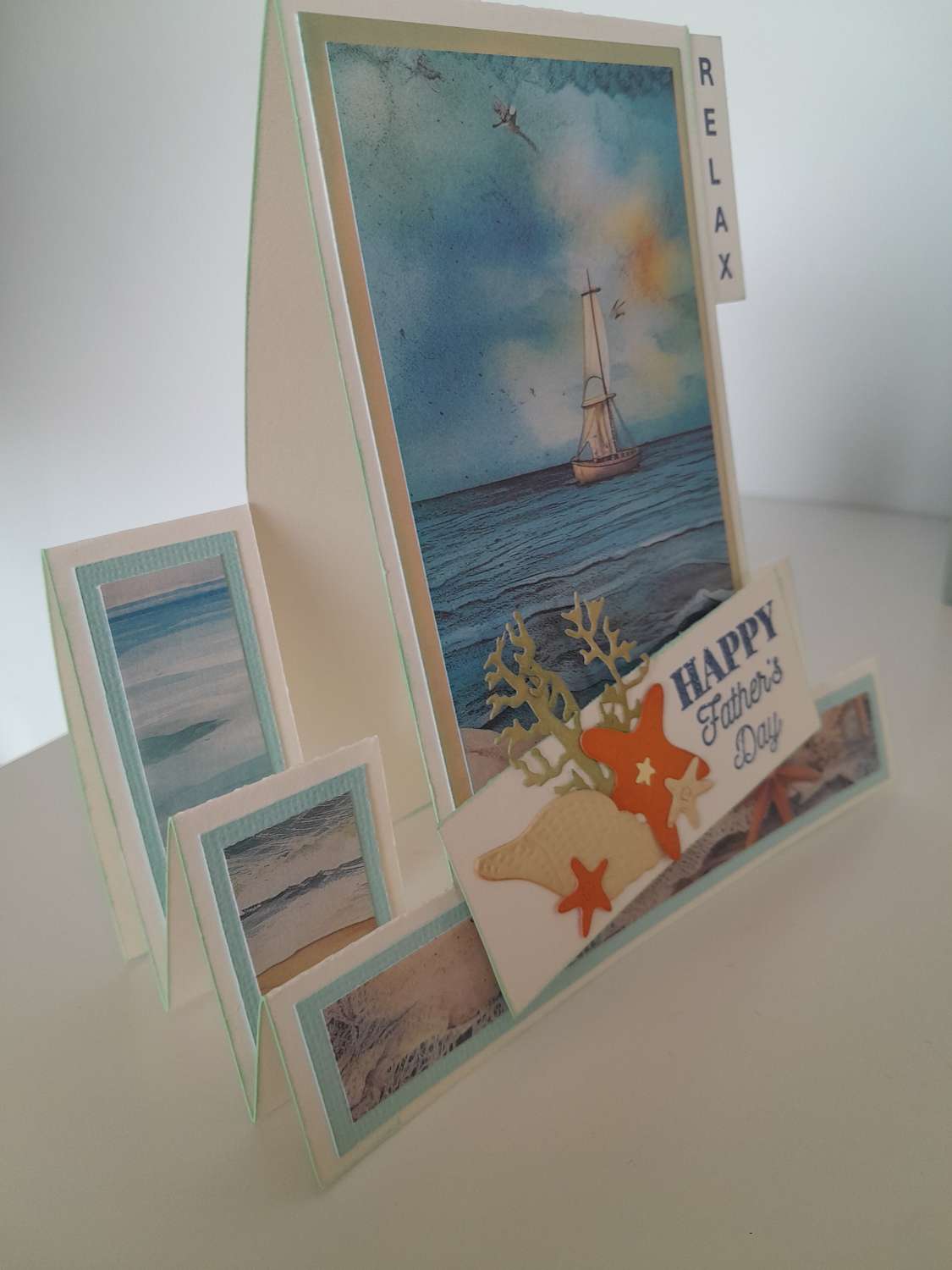 Stepper design Father's Day card - "RELAX" by the sea - PPC034 Stepper design Father's Day card - "RELAX" by the sea - PPC034