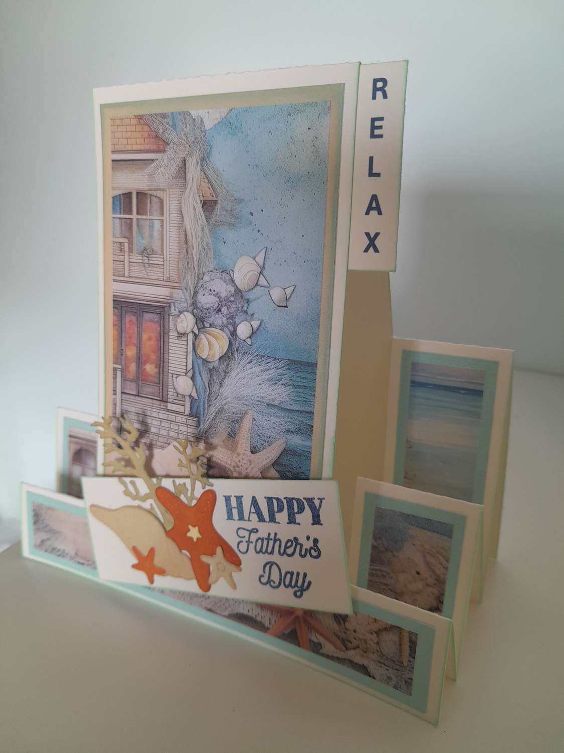 Stepper design Father's Day card - "RELAX" by the sea - PPC035 Stepper design Father's Day card - "RELAX" by the sea - PPC035