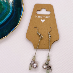 Pearl & Silver Drop Earrings