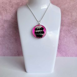 Pendant - Pink/Black/White Swirl