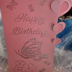 D - Butterfly & Hearts Birthday Card with Envelope