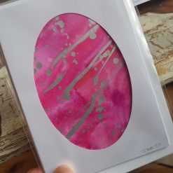 Handpainted cards pinks 6 Handpainted cards pinks 6