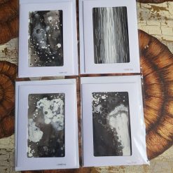 Handpainted cards monochrome