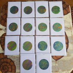 Small handpainted cards glitter