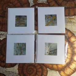 Handpainted cards large square parsemage