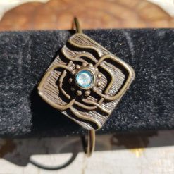Striking square bronze plated bangle