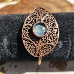 Bangle copper plated leaf shape