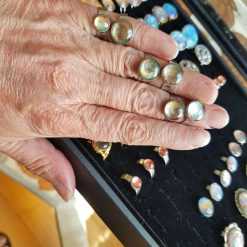 Magical marbled round Adjustable rings