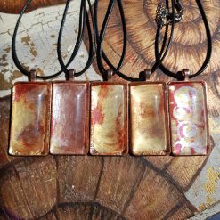 Chunky glass pendants rose gold