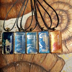 Chunky glass pendants gold