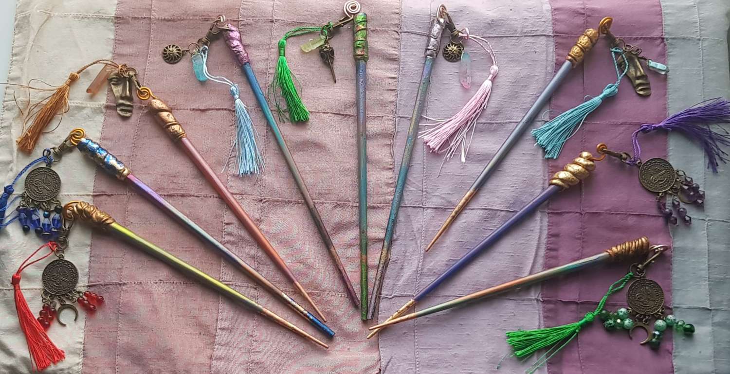 Hair Wands peacock bronze Hair Wands peacock bronze