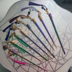 Hair Wands peacock gold
