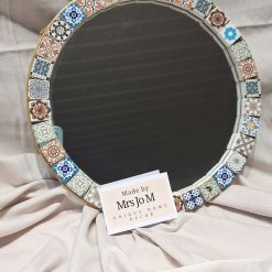 Mirror - gold and mosaic tiles